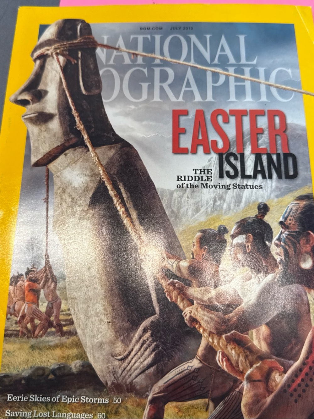 National Geographic Magazine July 7 2012 Easter Island Ice Caves Lost Languages